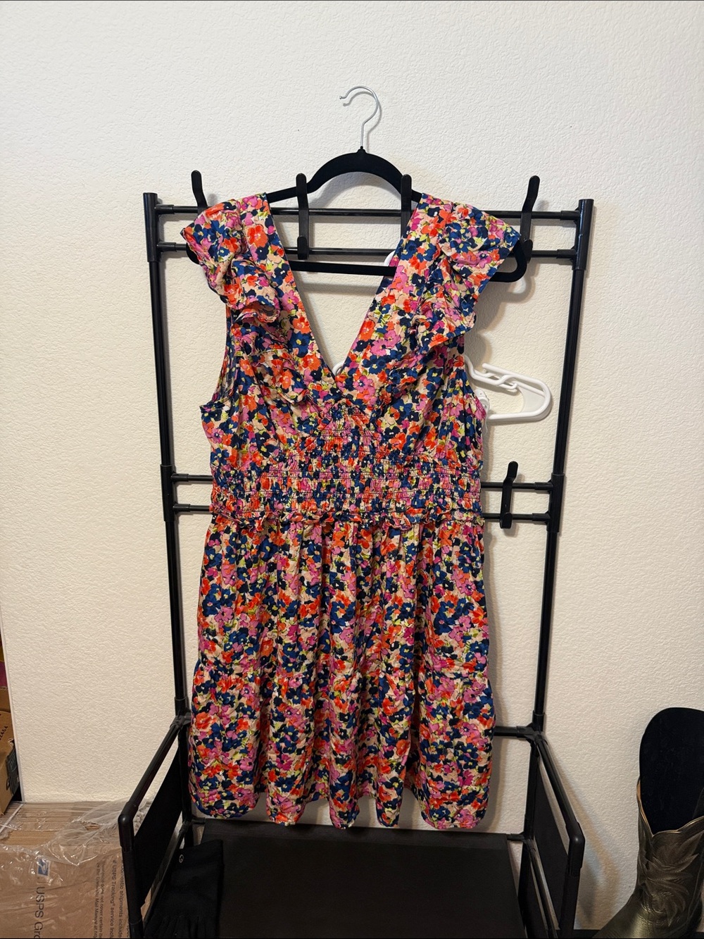 Gap Floral Ruffle Mini Dress- Multicolor